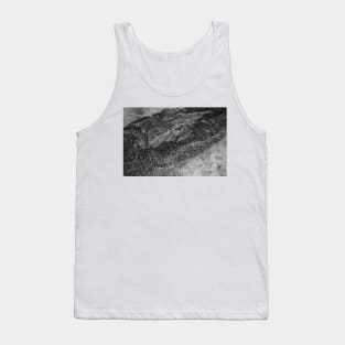 Relaxing Alligator black and white 3 Tank Top